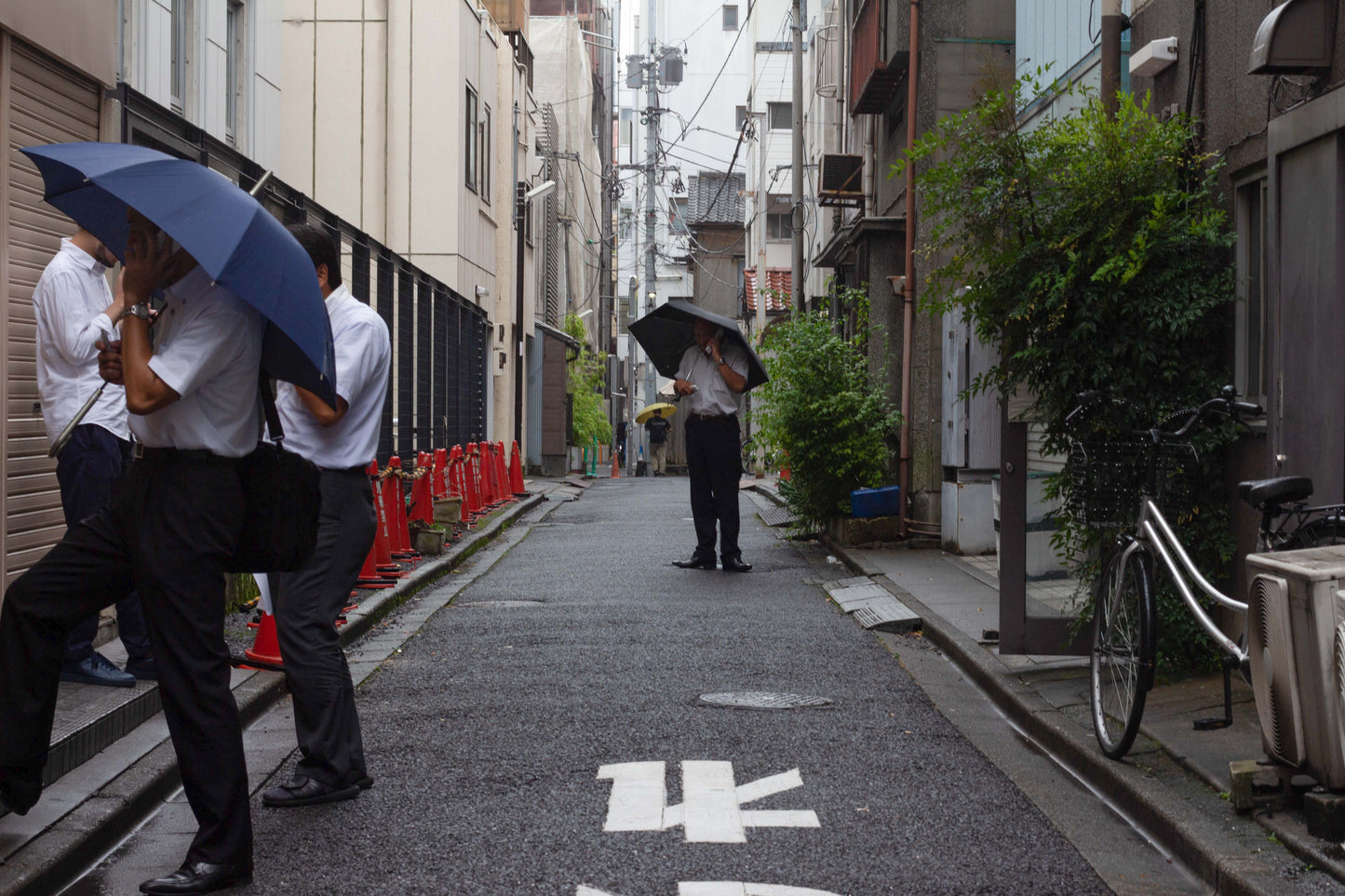 Japanese Salarymen Taking A Break