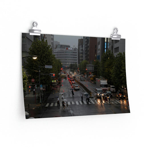 Rainy Rush Hour In Tokyo
